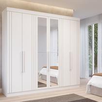 Guarda-roupa Casal 6 Portas com 4 Espelhos e 6 Gavetas 234cm 100% Mdf Boston Espresso Móveis Guarda-roupa Casal 6 Portas com 4 Espelhos e 6 Gavetas 234cm 100% Mdf Boston Espresso Móveis