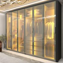 Guarda-roupa Casal 6 Portas com 6 Portas Reflecta com Pés com Led Innova 100% MDF Guarda-roupa Casal 6 Portas com 6 Portas Reflecta com Pés com Led Innova 100% MDF