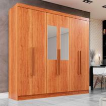 Guarda-Roupa Casal 6 Portas com Espelho 2 Gavetas Recife Sallêto Móveis Guarda-Roupa Casal 6 Portas com Espelho 2 Gavetas Recife Sallêto Móveis
