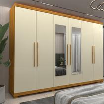 Guarda-roupa Casal 6 Portas com Espelho com Pés Absolut New 100% Mdf Guarda-roupa Casal 6 Portas com Espelho com Pés Absolut New 100% Mdf