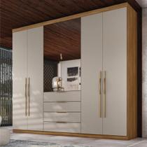 Guarda Roupa Casal 6 Portas Com Espelho e 4 Gavetas Jersey