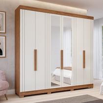 Guarda-Roupa Casal 6 Portas com Espelho e Pés 234cm 100% MDF Boston Espresso Móveis Guarda-Roupa Casal 6 Portas com Espelho e Pés 234cm 100% MDF Boston Espresso Móveis