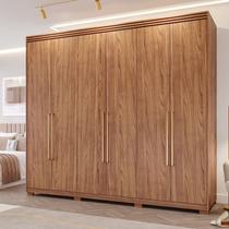 Guarda-Roupa Casal 6 Portas com Espelho Interno Giratório 235cm 100% MDF Turim Espresso Móveis Marrom/Cinamomo