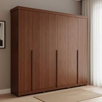 Guarda-roupa Casal 6 Portas com Pés 267cm 100% Mdf Linhares Espresso Móveis