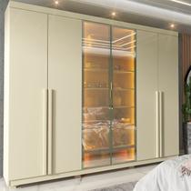 Guarda-roupa Casal 6 Portas com Pés com Led Imperatriz Reflecta 100% MDF Yescasa