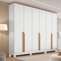 Guarda Roupa Casal 6 Portas com Pés em MDF Bianca Bianchi