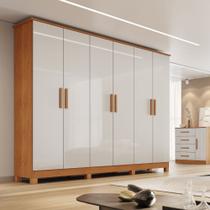 Guarda Roupa Casal 6 Portas com Pés em MDF Nina Bianchi