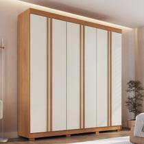 Guarda Roupa Casal 6 Portas com Pés em MDF Texas Faimec