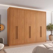 Guarda Roupa Casal 6 Portas com Puxador de Madeiras 8 Gavetas Eloá Guarda Roupa Casal 6 Portas com Puxador de Madeiras 8 Gavetas Eloá