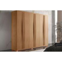 Guarda Roupa Casal 6 Portas e 2 Gavetas c/ Pés Grécia Naturale - Rufato Guarda Roupa Casal 6 Portas e 2 Gavetas c/ Pés Grécia Naturale - Rufato