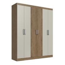 Guarda Roupa Casal 6 Portas e 2 Gavetas Internas RP3624 Wood Cristalo