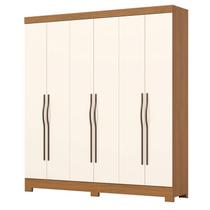 Guarda Roupa Casal 6 Portas e 2 Gavetas Leonard B368 Cinamomo Off White - Henn - Briz