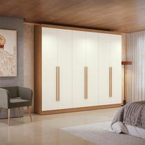 Guarda-Roupa Casal 6 Portas e 3 Gavetas Bigger Prime Bege/Canela/Off Withe