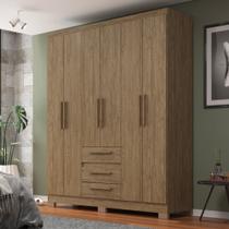 Guarda-roupa Casal 6 Portas e 3 Gavetas Wood