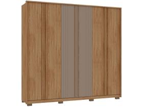 Guarda Roupa Casal 6 Portas e 4 Gavetas Mozart Buriti/Fendi - Caemmun