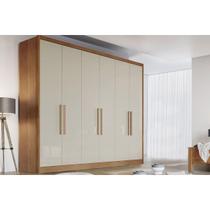 Guarda Roupa Casal 6 Portas e 4 Gavetas New Vértice/Messina Cumaru/Fendi 25 - Novo Horizonte Guarda Roupa Casal 6 Portas e 4 Gavetas New Vértice/Messina Cumaru/Fendi 25 - Novo Horizonte