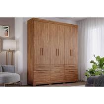 Guarda Roupa Casal 6 Portas e 5 Gavetas Porto Cinamomo - Panan