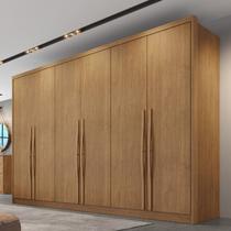 Guarda-Roupa Casal 6 Portas e 6 Gavetas 100% MDF Reno 276x236cm Marrom/Cumaru Guarda-Roupa Casal 6 Portas e 6 Gavetas 100% MDF Reno 276x236cm Marrom/Cumaru