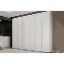 Guarda Roupa Casal 6 Portas e 6 Gavetas Bragaça/Coimbra Branco - Novo Horizonte