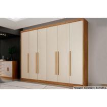 Guarda Roupa Casal 6 Portas e 6 Gavetas Bragaça/Coimbra Freijo Cumaru c/ Fendi - Novo Horizonte