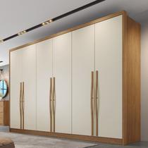 Guarda-Roupa Casal 6 Portas e 6 Gavetas em MDF Reno Marrom/Cumaru/Fendi