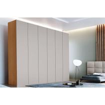 Guarda Roupa Casal 6 Portas e 6 Gavetas Horizon Naturale/Off White - Rufato