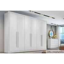 Guarda Roupa Casal 6 Portas e 6 Gavetas Robust/Livorno Branco - Novo Horizonte