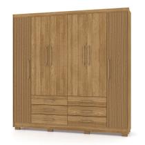 Guarda Roupa Casal 6 Portas e 6 Gavetas Toronto Nature/Brisa - Pallazio