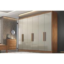 Guarda Roupa Casal 6 Portas e 8 Gavetas Rizon/Linea Freijo Cumaru c/ Fendi - Novo Horizonte Guarda Roupa Casal 6 Portas e 8 Gavetas Rizon/Linea Freijo Cumaru c/ Fendi - Novo Horizonte