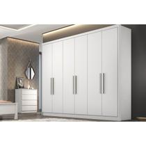 Guarda Roupa Casal 6 Portas e 8 Gavetas Rizon/Linea Plus Neve - Novo Horizonte Guarda Roupa Casal 6 Portas e 8 Gavetas Rizon/Linea Plus Neve - Novo Horizonte