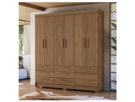 Guarda Roupa Casal 6 Portas e 9 Gavetas c/ Pés Colombo 6.9 Jatobá - Santos Andirá Guarda Roupa Casal 6 Portas e 9 Gavetas c/ Pés Colombo 6.9 Jatobá - Santos Andirá