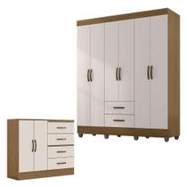 Guarda Roupa Casal 6 Portas E Cômoda 4 Gavetas 2 Portas Lite Nature Off White Móveis Leão Guarda Roupa Casal 6 Portas E Cômoda 4 Gavetas 2 Portas Lite Nature Off White Móveis Leão