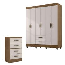 Guarda Roupa Casal 6 Portas E Cômoda 4 Gavetas Lite Nature Off White Móveis Leão Guarda Roupa Casal 6 Portas E Cômoda 4 Gavetas Lite Nature Off White Móveis Leão