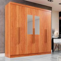 Guarda-roupa Casal 6 Portas Espelho 2 Gavetas Recife Sallêto Cinamomo Guarda-roupa Casal 6 Portas Espelho 2 Gavetas Recife Sallêto Cinamomo