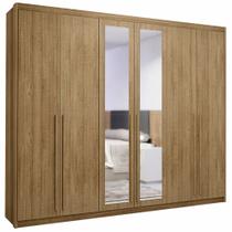Guarda Roupa Casal 6 Portas Espelho Dubai Majestic Nature - VLR MÓVEIS
