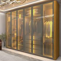 Guarda Roupa Casal 6 Portas Espelho Reflecta E Led Innova Naturale - Gelius Móveis
