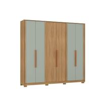 Guarda Roupa Casal 6 Portas Everest Cedro/Salvia Carraro