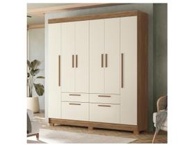 Guarda Roupa Casal 6 Portas Guarapuava Jatobá Areia - Santos Andirá