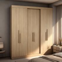 Guarda Roupa Casal 6 portas Herval MDF PH 1804 206cm Robusto Quarto Roupeiro 3 Em 1 Com 2 Gavetas Internas Espaçoso Guarda Roupa Casal 6 portas Herval MDF PH 1804 206cm Robusto Quarto Roupeiro 3 Em 1 Com 2 Gavetas Internas Espaçoso