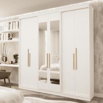 Guarda Roupa Casal 6 Portas Lugano MDF com Espelho Guarda Roupa Casal 6 Portas Lugano MDF com Espelho