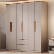 Guarda Roupa Casal 6 Portas Milan Carraro Avelã Guarda Roupa Casal 6 Portas Milan Carraro Avelã