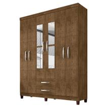 Guarda Roupa Casal 6 Portas Modena Malbec - MPdecor