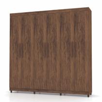 Guarda Roupa Casal 6 Portas Palmas 1006380 Imbuia Rustico Vila Rica
