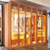 Guarda Roupa Casal 6 Portas Reflecta com LED 4 Gavetas 100% MDF Freijó New Reflex Yescasa Marrom Guarda Roupa Casal 6 Portas Reflecta com LED 4 Gavetas 100% MDF Freijó New Reflex Yescasa Marrom