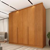 Guarda Roupa Casal 6 Portas Ripado 4 Gavetas 244cm Nova York Flex Yescasa