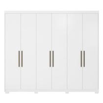 Guarda Roupa Casal 6 Portas Sumatra Branco 267cm