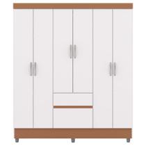 Guarda Roupa Casal 6p 2g 153 Cm 10091 Branco Camarim Vlr Branco Camarim