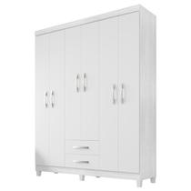 Guarda Roupa Casal 6P 2G Moden 150 cm 3562 Branco Flex INCP