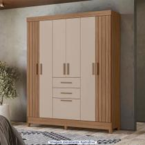 Guarda-Roupa Casal 7 Portas Bater 2 Gavetas Malta Moval Roupeiro