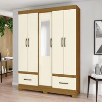 Guarda-Roupa Casal 8 Portas 2 Gavetas com Espelho Seatlle Henn